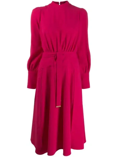 Elisabetta Franchi Tie Waist Dress In Pink