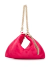 Jimmy Choo Callie Velvet Bag In Pink