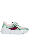 Emilio Pucci Touch Strap Logo Sneakers In Green