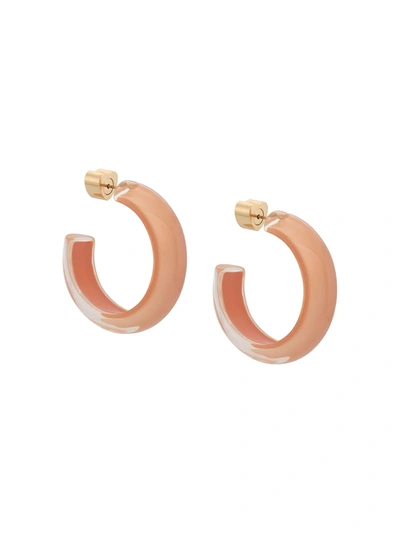 Alison Lou Small Peach Loucite Jelly Hoops - Atterley In Ylwgold