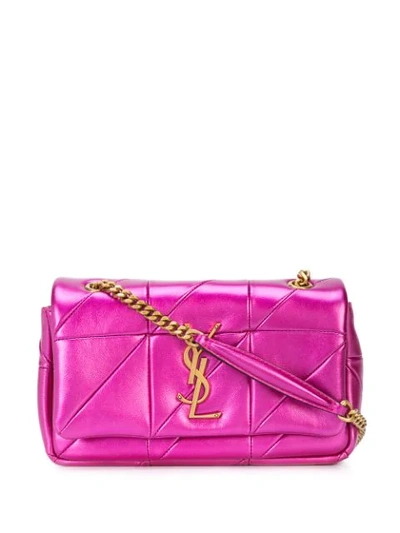 Saint Laurent Quilted Effect Shoulder Bag In Pink