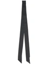 Saint Laurent Stud Embellished Tie In Black