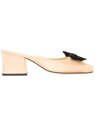 Dorateymur Suede Mules With Contrasting Bow