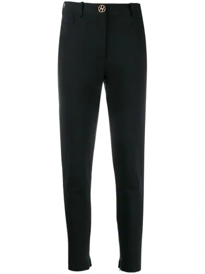 Elisabetta Franchi High-rise Skinny Trousers In Black