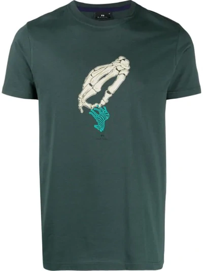 Ps By Paul Smith Skeleton Graphic T-shirt In Green