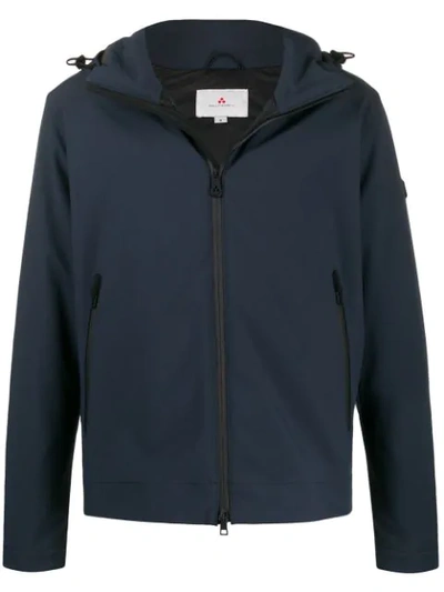 Peuterey Zipped Hooded Jacket In Blue