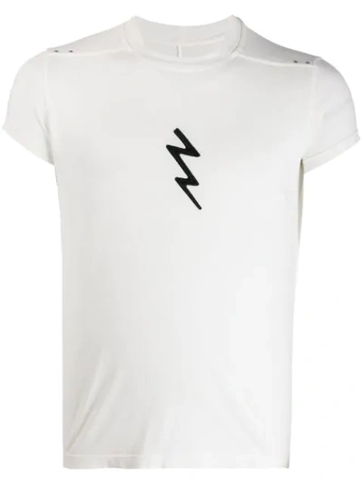 Rick Owens T-shirt Mit Blitz-print In White