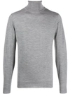 John Smedley Cherwell Roll Neck Jumper In Grey