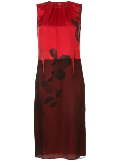 N°21 Floral Midi Dress In Red