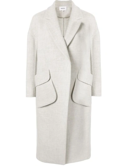 Enföld Oversized Single-breasted Coat In Grey