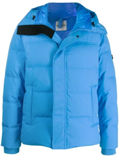 Kenzo Quilted Padded Jacket In Blue