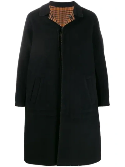 Hevo Single-breasted Mid-length Coat In Black