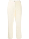 Woolrich Cropped Corduroy Trousers In Neutrals