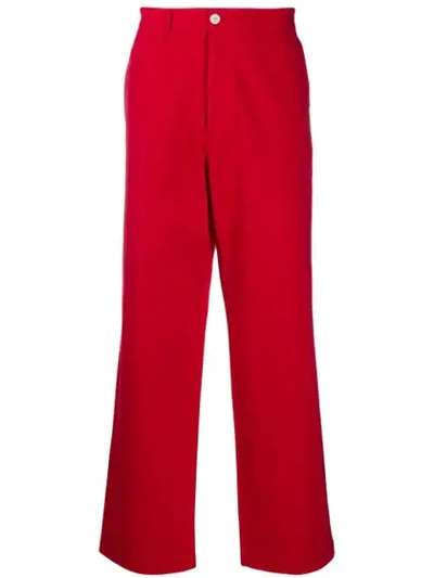 Rowing Blazers Wide Twill Trousers In Red