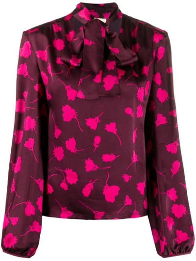 Semicouture All-over Pattern Blouse In Pink