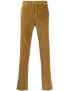 Pt01 Slim Corduroy Trousers In Brown