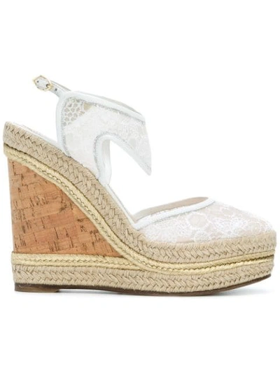 Nicholas Kirkwood 95mm 'leda' Wedge Espadrilles In White