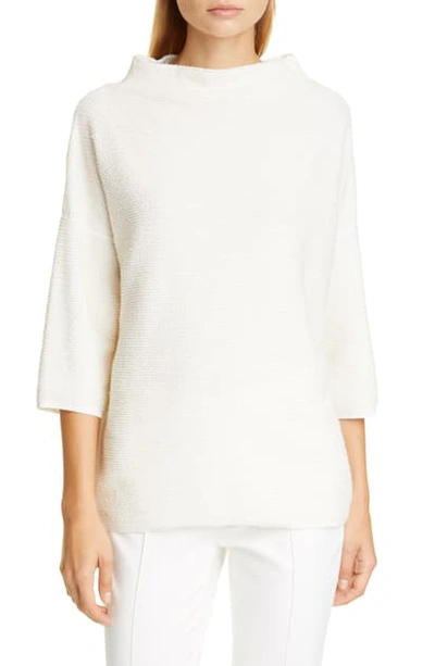 Max Mara Vodka Textured-knit Easy Sweater In Ivory