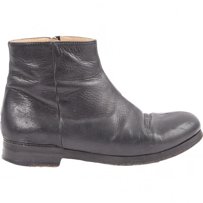 Pre-owned Damir Doma Leather Boots In Black