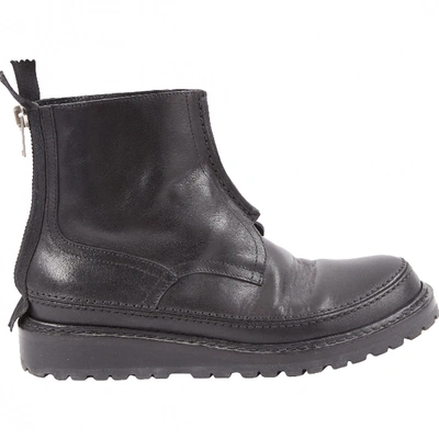 Pre-owned Kris Van Assche Leather Boots In Black