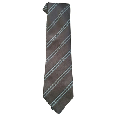 Pre-owned Gucci Silk Tie In Brown