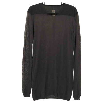 Pre-owned Rick Owens Anthracite Cotton Knitwear & Sweatshirt