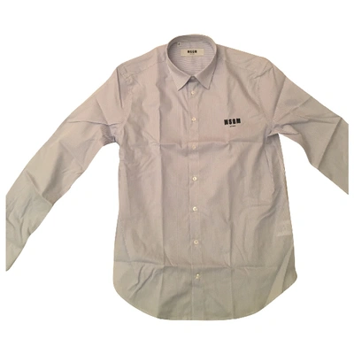 Pre-owned Msgm Blue Cotton Shirts