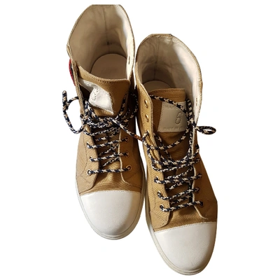 Pre-owned Marc Jacobs Cloth High Trainers In Beige