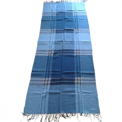 Pre-owned Kenzo Wool Scarf & Pocket Square In Blue