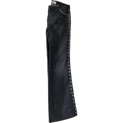 Pre-owned Moschino Black Cotton Jeans