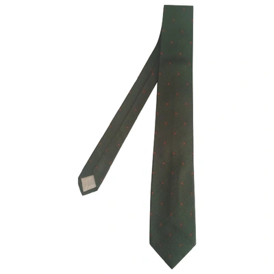 Pre-owned Loewe Silk Tie In Green