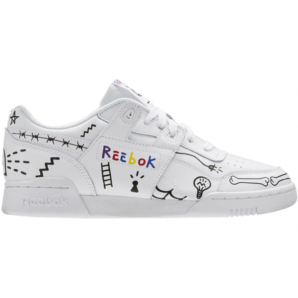 reebok white leather trainers