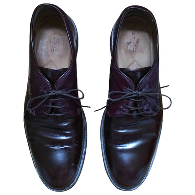 Pre-owned Etro Brown Leather Lace Ups