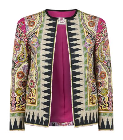Etro Ikat Print Jacket In Pink | ModeSens