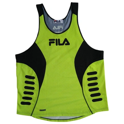 Pre-owned Fila Yellow Synthetic T-shirt