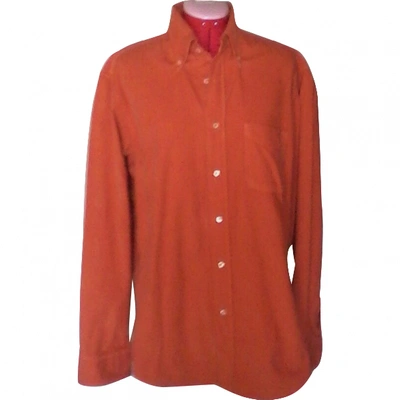 Pre-owned Fay Velvet Shirt In Orange