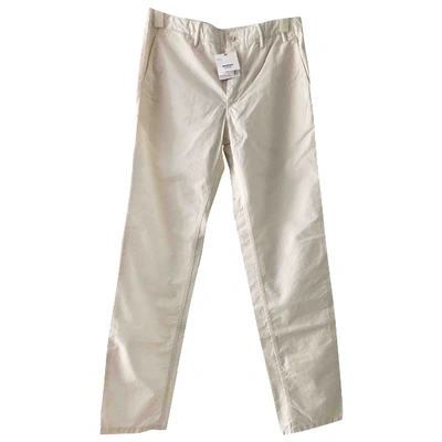 Pre-owned Norse Projects Ecru Cotton Trousers