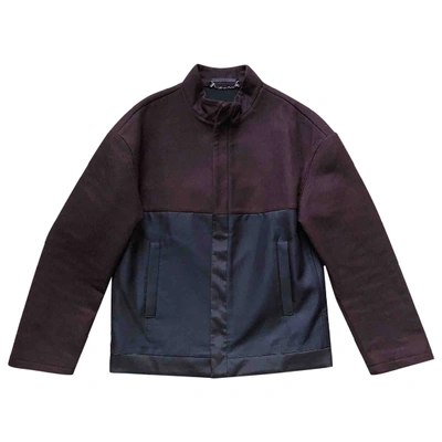 Pre-owned Valentino Wool Jacket In Burgundy