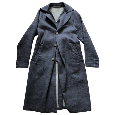 Pre-owned Lanvin Wool Coat In Blue