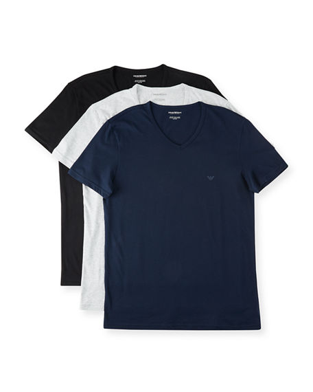 emporio armani v neck t shirts 3 pack