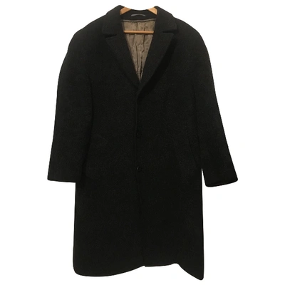 Pre-owned Kenzo Wool Peacoat In Black