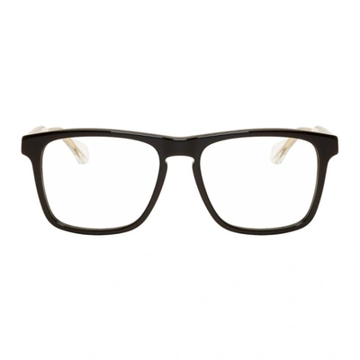 Gucci Black And Transparent Square Glasses In 001 Black