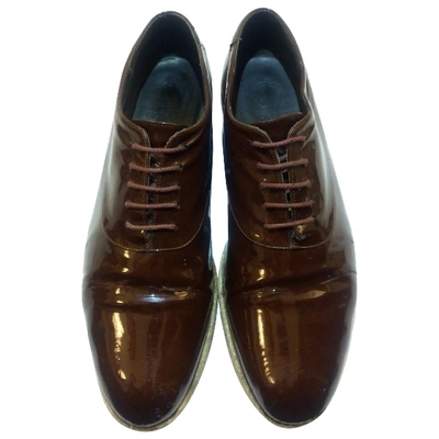 Pre-owned Viktor & Rolf Leather Lace Ups In Burgundy