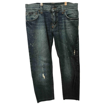 Pre-owned Dolce & Gabbana Straight Jeans In Blue