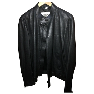 Pre-owned Burberry Leather Jacket In Black