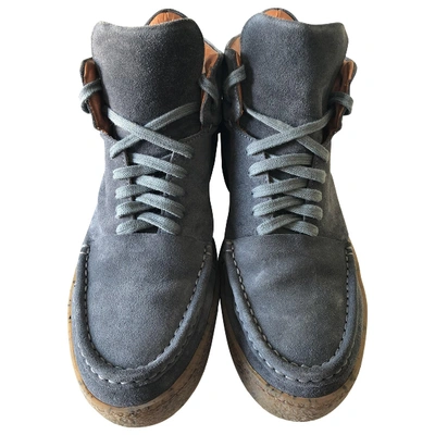 Pre-owned Trussardi High Trainers In Grey