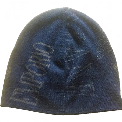 Pre-owned Emporio Armani Wool Hat In Blue