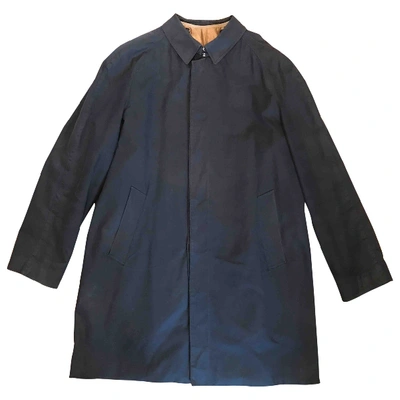 Pre-owned Burberry Cloth Trenchcoat In Blue
