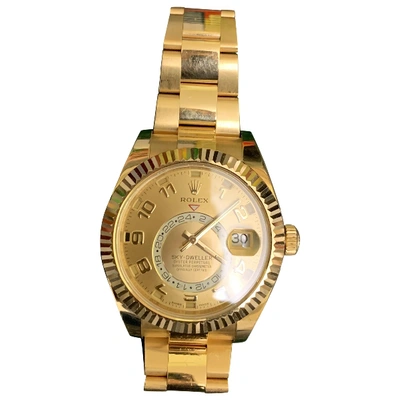 Pre-owned Rolex Sky-dweller Yellow Gold Watch