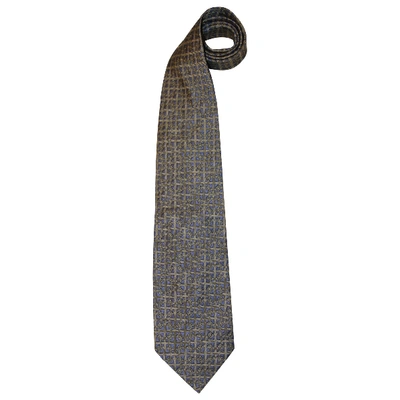 Pre-owned Moschino Silk Tie In Blue